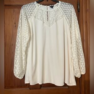 Cream, long sleeve Torrid blouse